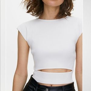Aritizia Wilfred Cut-Out Knit Top
